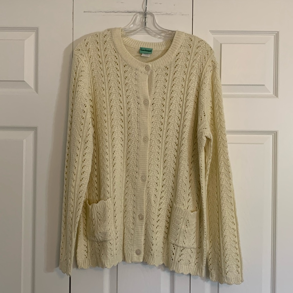 Sara Morgan Button Down Knit Cardigan with Pockets Women’s Large.  K1